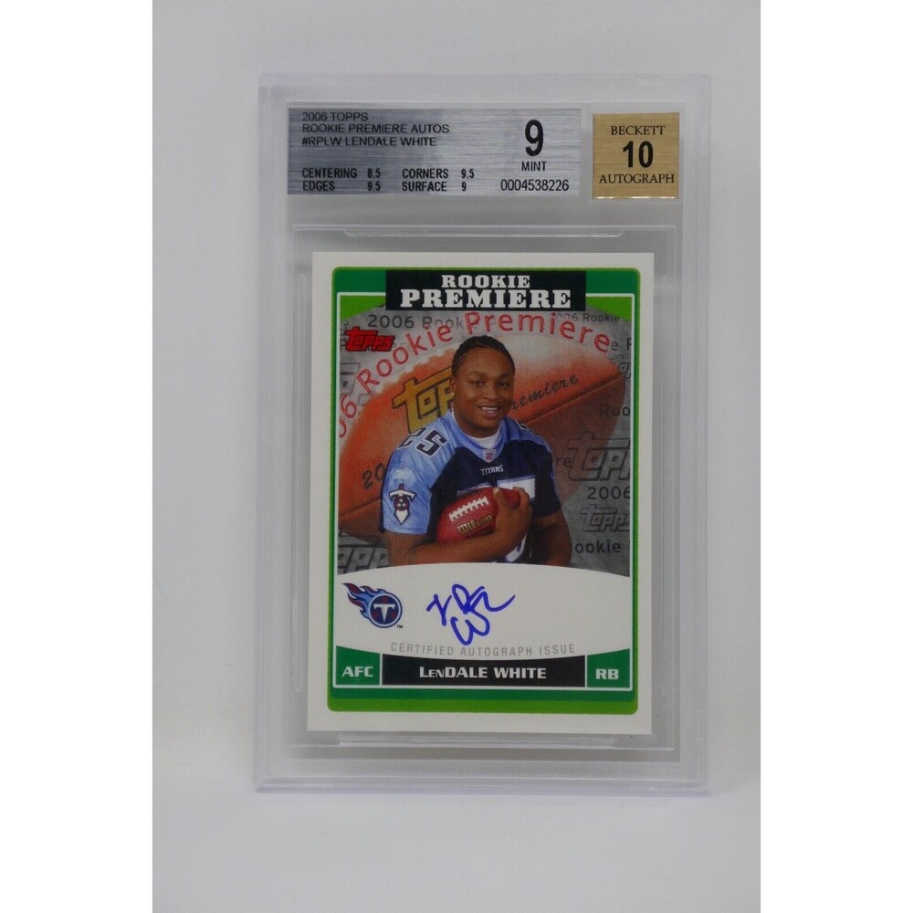 2006 Topps Rookie Premiere Auto LenDale White AU 🔥Beckett 9 MINT